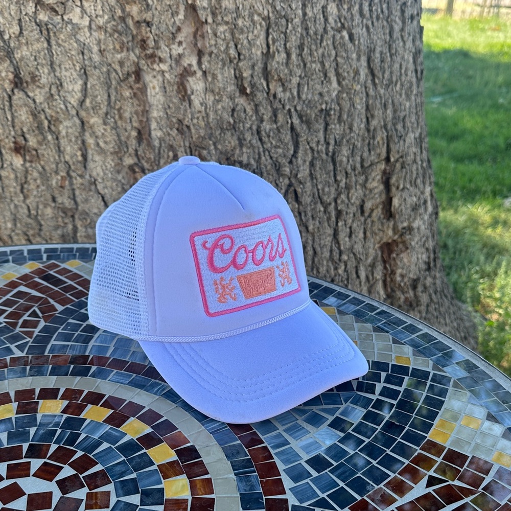 White trucker cap